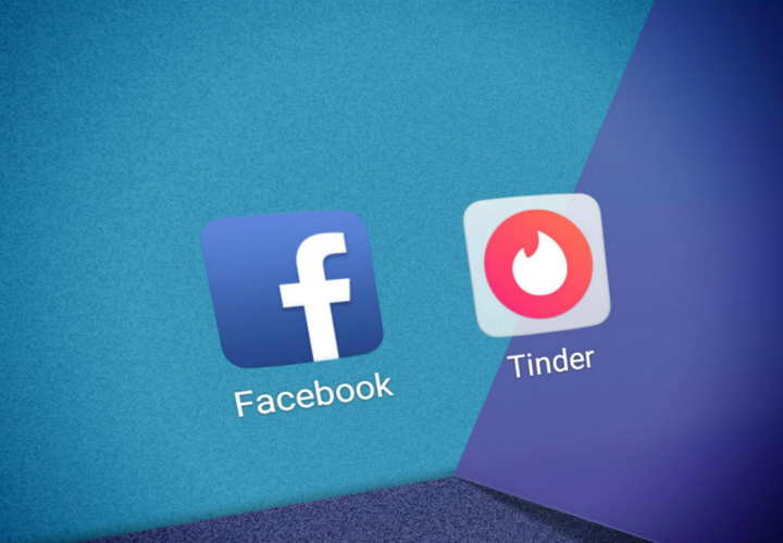 Iconos de las redes sociales Facebook y Tinder. RR SS