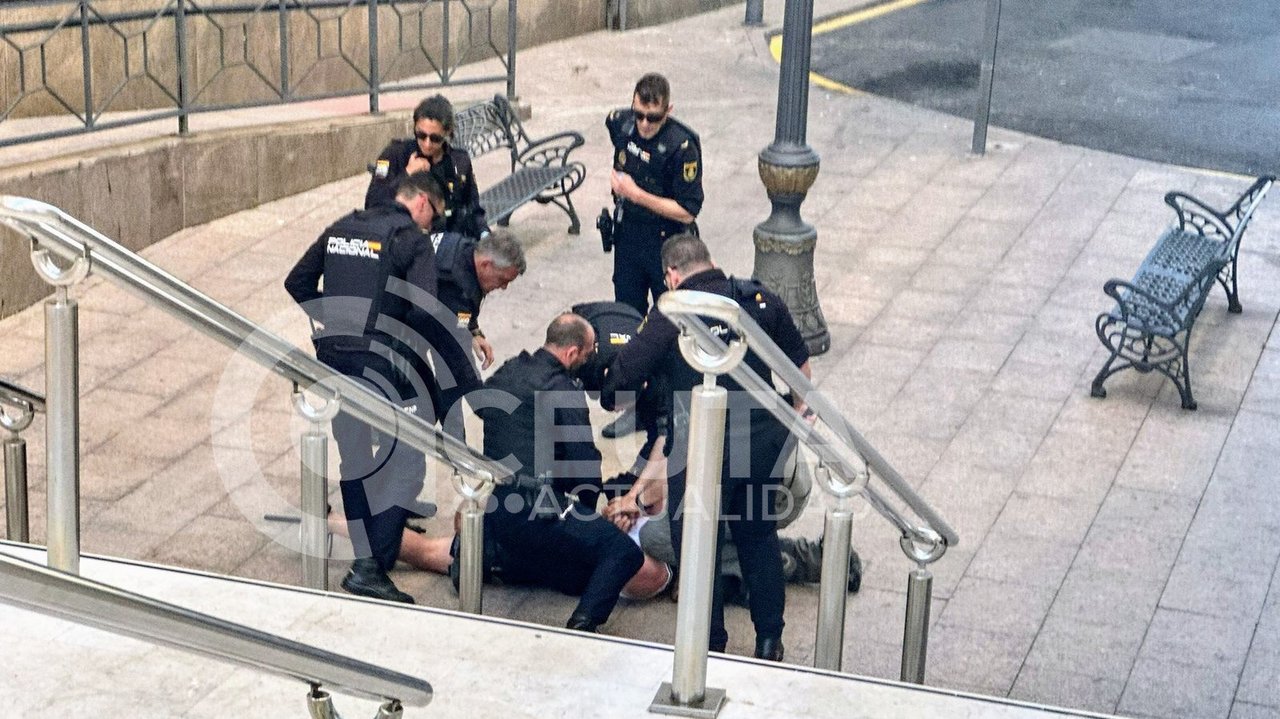 La Policía Nacional ha detenido al ladrón en las escaleras del 'Puerta de África' (C.A.)