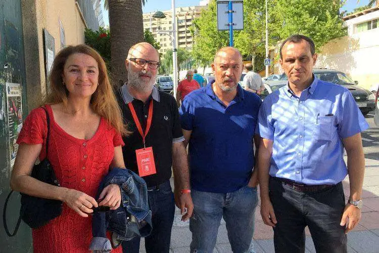 Los candidatos del Psoe en la jornada electoral