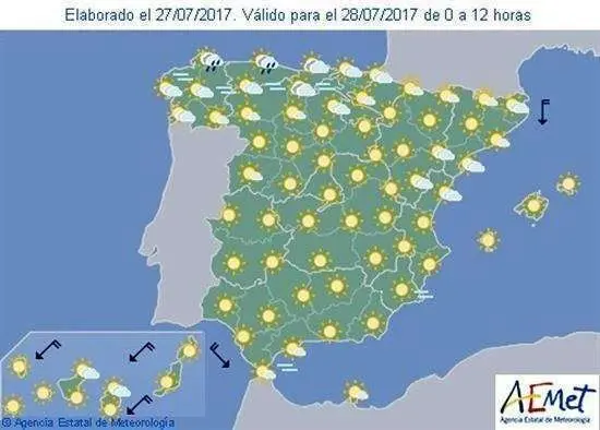 Las temperaturas siguen subiendo ma&ntilde;ana en el tercio sur