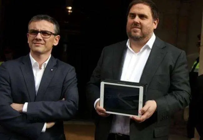 Josep Maria Jové  y Oriol Junqueras. / RR SS