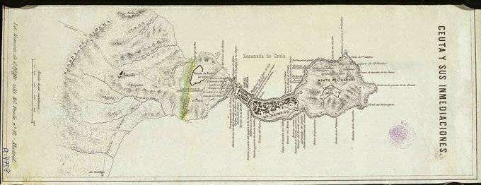 Límites fronterizos de Ceuta en torno a 1790