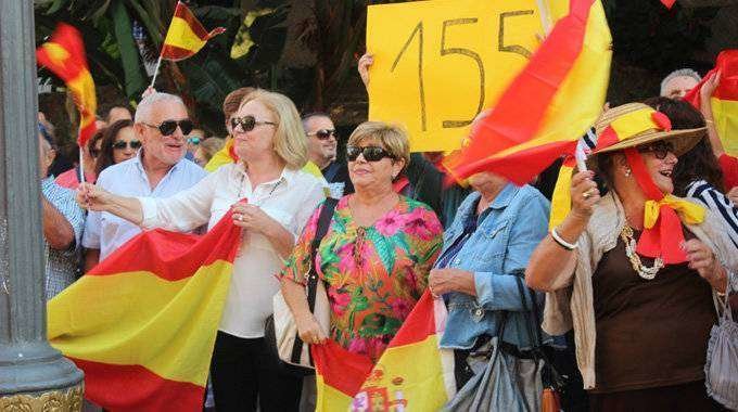 concentración por la unidad de España ante la crisis de Cataluña