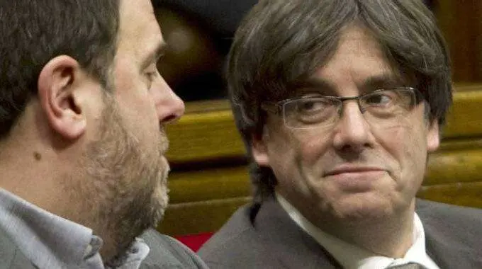 Oriol Junqueras y Carles Puigdemont (E.D.)