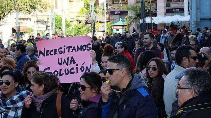 concentraci&oacute;n contra la situaci&oacute;n en la frontera