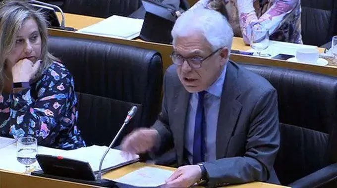 El diputado Fern&aacute;ndez durante su intervenci&oacute;n en el Congreso (C.A.)