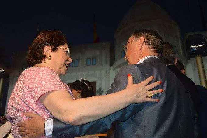 Feria 2018 La delegada del Gobierno, Salvadora Mateos, y el presidente de la Ciudad, Juan Vivas
