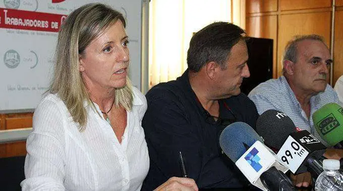 La presidenta de Eurocop, &Agrave;ngels Bosch, ha comparecido hoy ante los medios de comunicaci&oacute;n en Ceuta (C.A.)