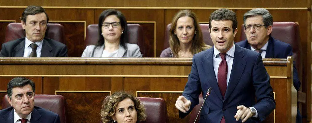 El popular Pablo Casado, durante una sesi&oacute;n plenaria del Congreso (CONGRESO DE LOS DIPUTADOS)