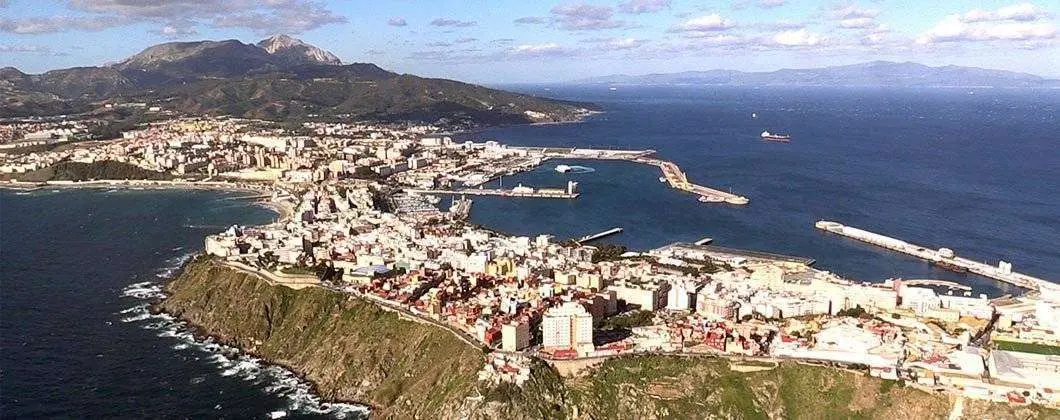 Vista a&eacute;rea de Ceuta
