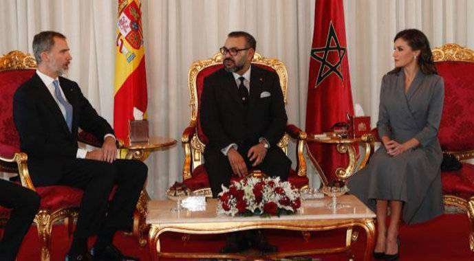Felipe VI y Letizia, junto al monarca Mohamed VI (CASA REAL)