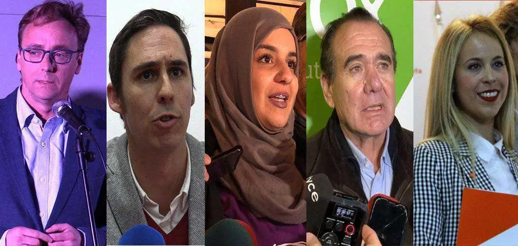 De izquierda a derecha, Mart&iacute;nez (PP), Sim&oacute;n (PSOE), candidatos