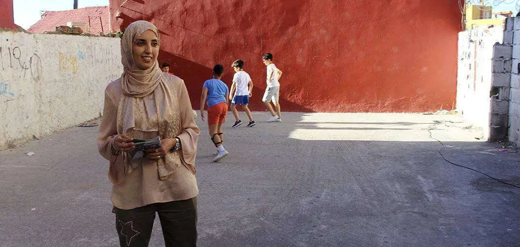 F&aacute;tima Hamed, durante su visita a Vicedo Mart&iacute;nez (C.A.)