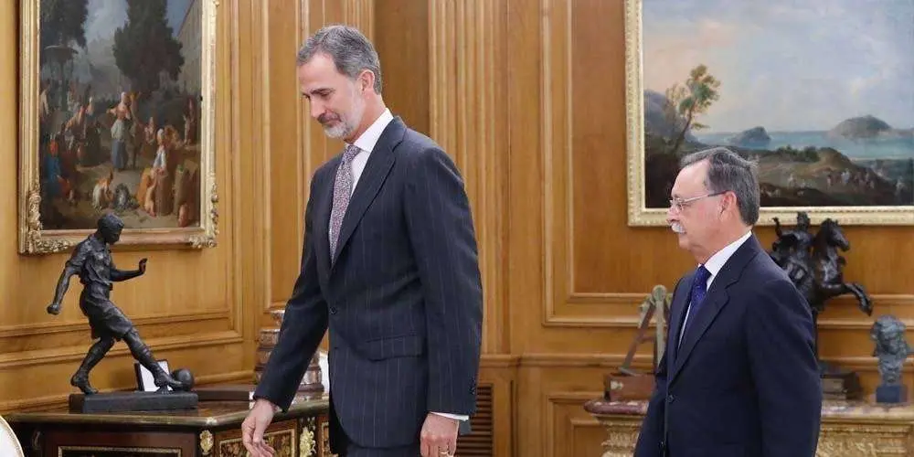 Vivas, con el rey Felipe VI, esta ma&ntilde;ana en la Zarzuela (CASA REAL)