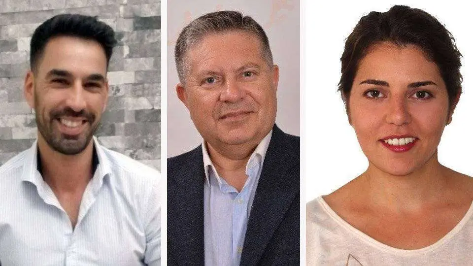 De izquierda a derecha, Hermoso, Dom&iacute;nguez y De Torres (CEDIDAS)