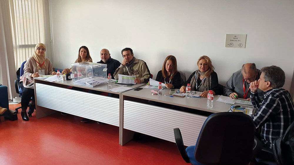 Mesa electoral en el Hospital Universitario (CEDIDA)