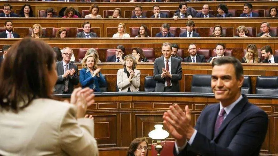 S&aacute;nchez, durante la sesi&oacute;n de investidura (CONGRESO)