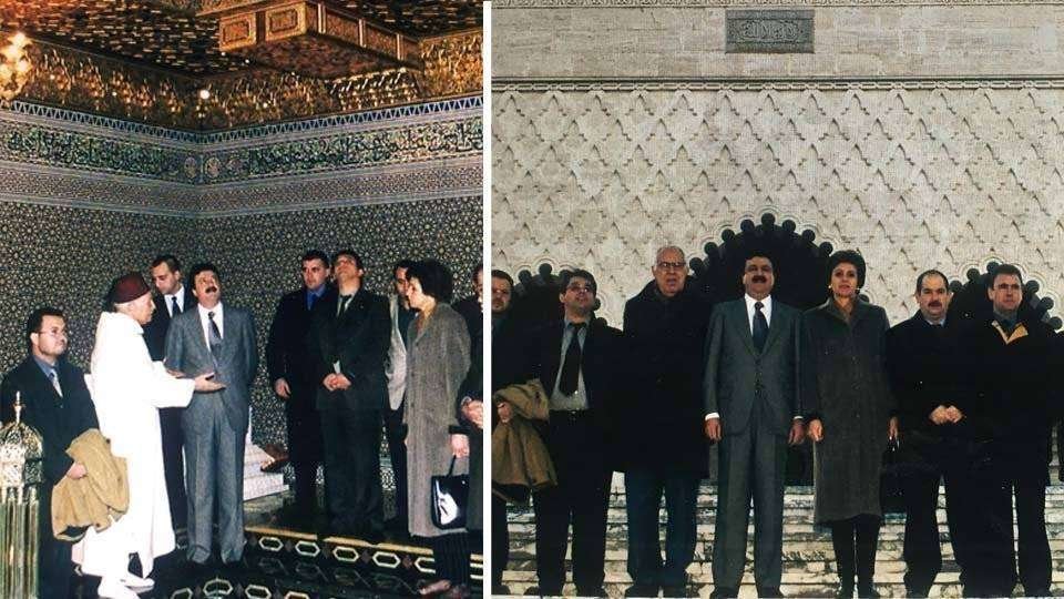 Dos momentos del viaje de Sampietro a Rabat en 1999 (CEDIDAS)