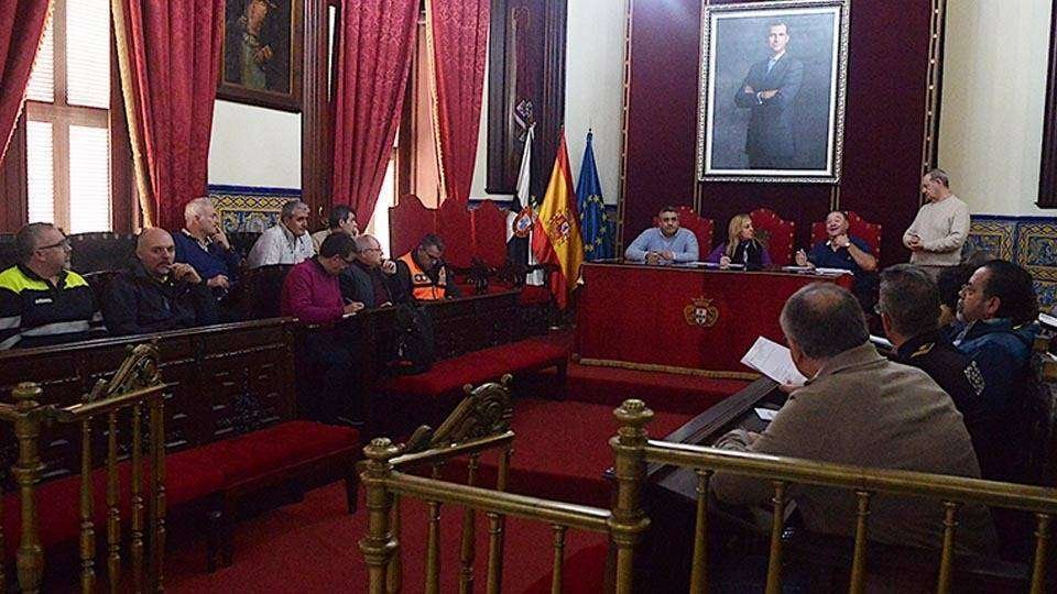Un momento de la reunión celebrada hoy en el Palacio de Justicia (CEDIDA)