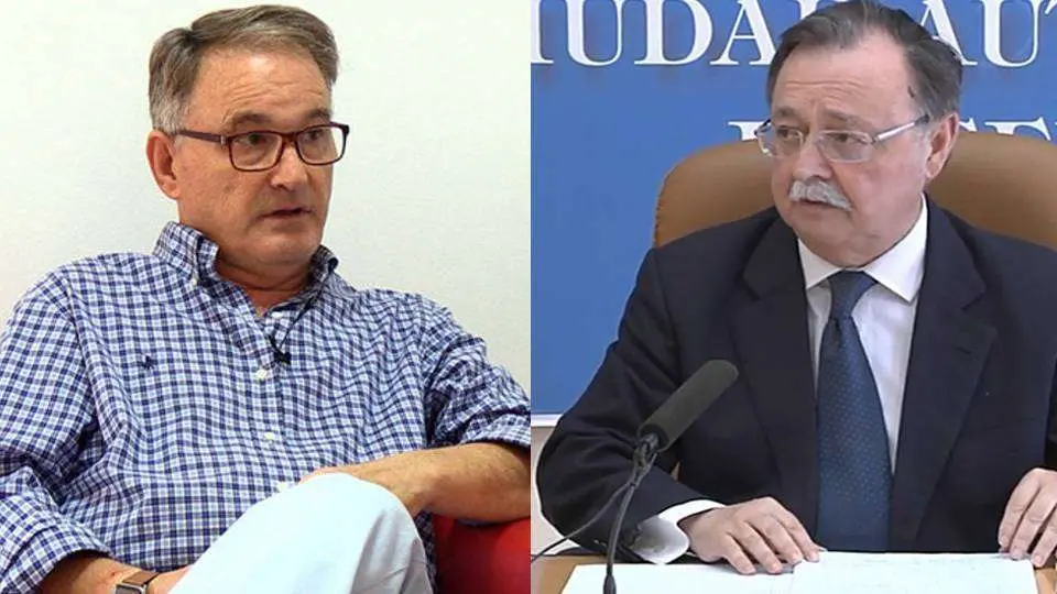 El director territorial de Ingesa, Jes&uacute;s Lopera (izquierda) y el presidente de la Ciudad, Juan Vivas (C.A./ARCHIVO)