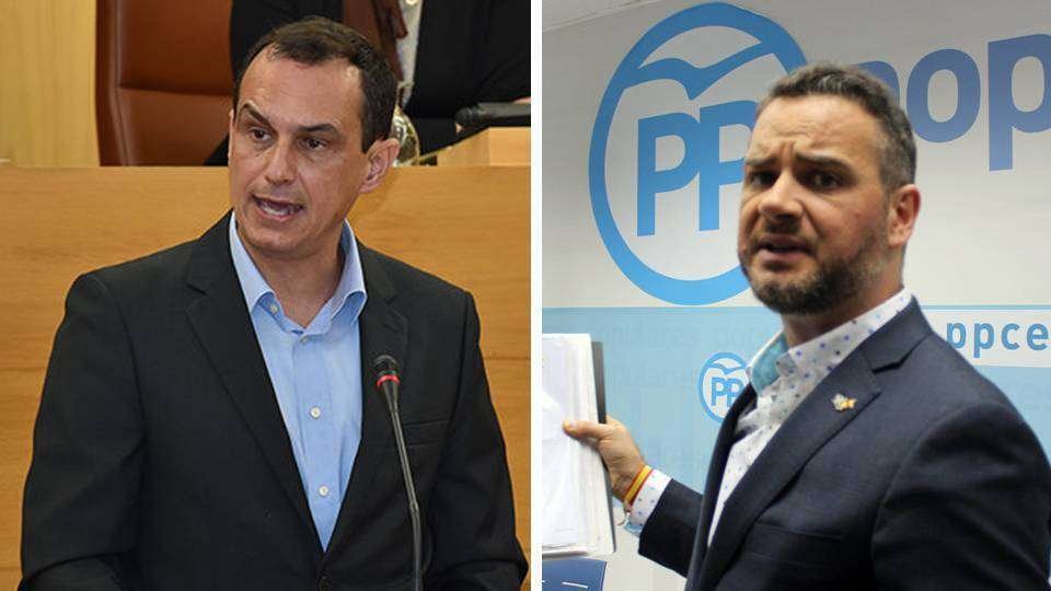 Hernández (PSOE), a la izquierda. Muñoz Arbona (PP)