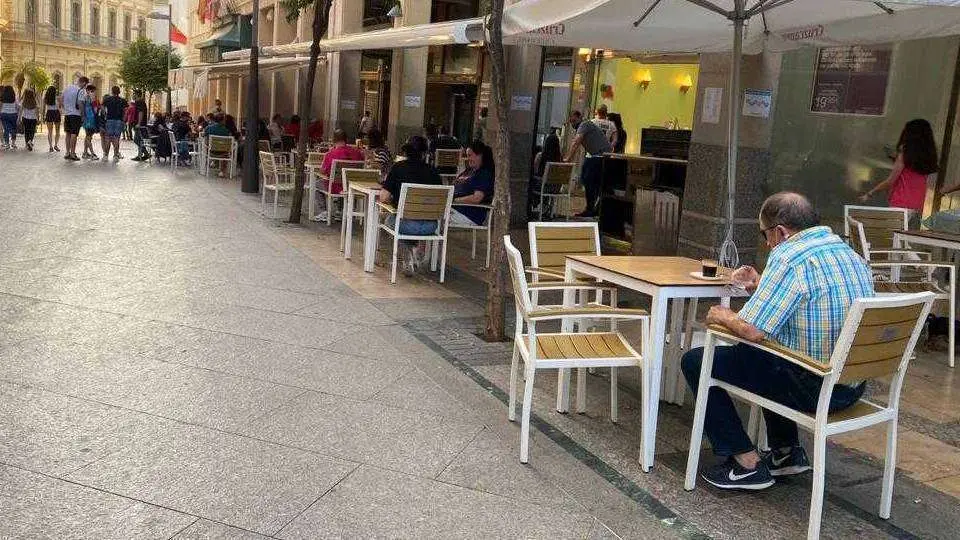 Imagen del centro de la ciudad tomada ayer (C.A.) TERRAZA