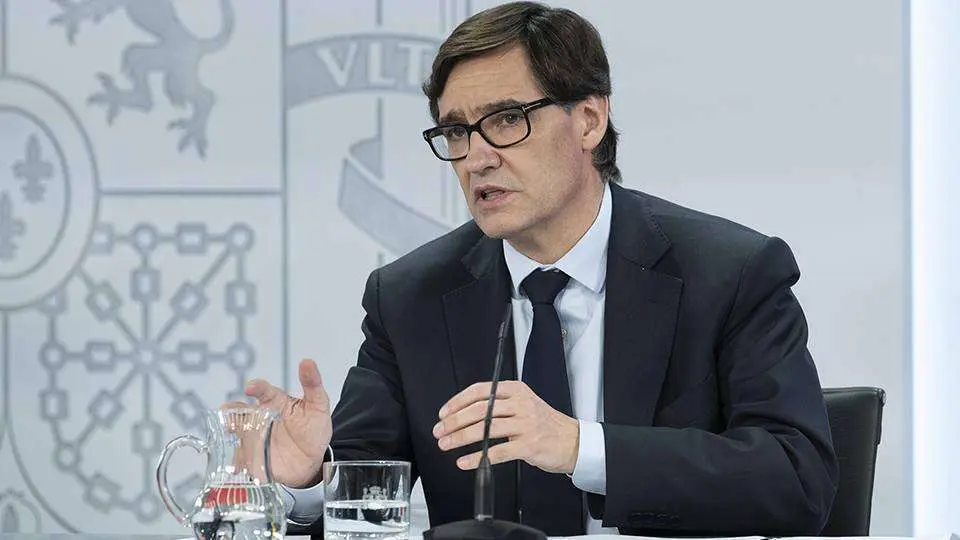 El ministro de Sanidad, Salvador Illa, durante la rueda de prensa posterior al Consejo de Ministros (MONCLOA)