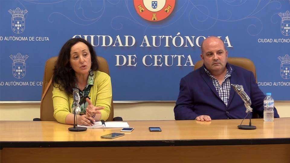 Vázquez y Rodríguez, durante la rueda de prensa ofrecida hoy (C.A.)