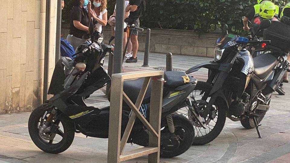 La motocicleta implicada en el accidente (C.A.)