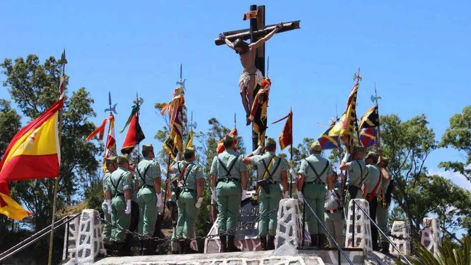 Legionarios, en un acto religioso-castrense (CEDIDA)
