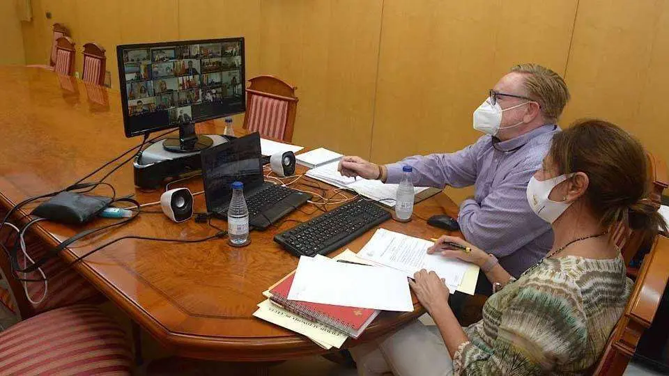 Deu, durante la videoconferencia (CEDIDA)