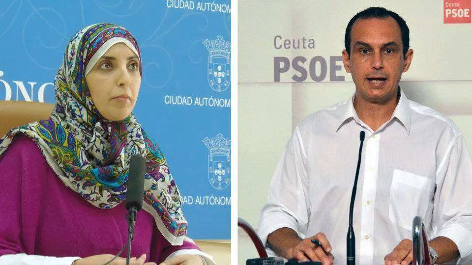 F&aacute;tima Hamed (MDyC) y Manuel Hern&aacute;ndez (PSOE) (C.A./ARCHIVO)