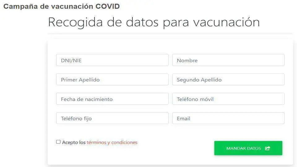 Formulario online habilitado por la Consejer&iacute;a de Sanidad (REPRODUCCI&Oacute;N)