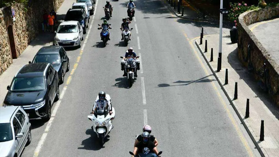 Un momento de la marcha motorista (C.A.)