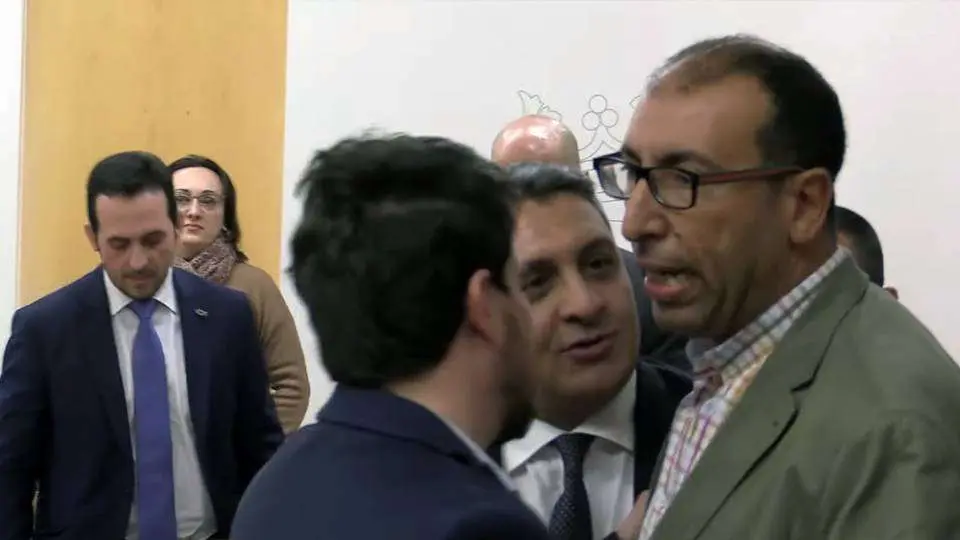 Al&iacute;, durante los incidentes registrados en el pleno (C.A./ARCHIVO) VOX BRONCA