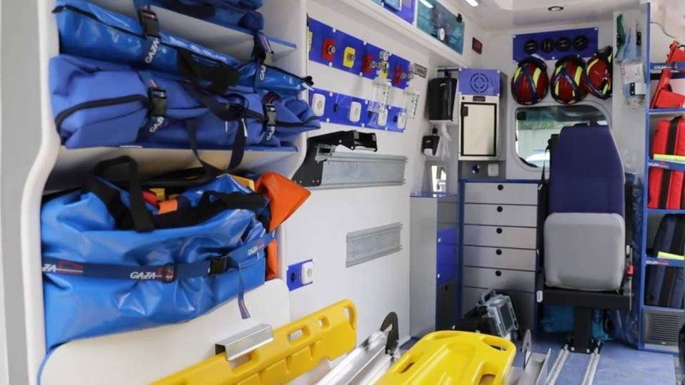 Interior de una de las ambulancias de la empresa TSTC (CEDIDA/ARCHIVO)