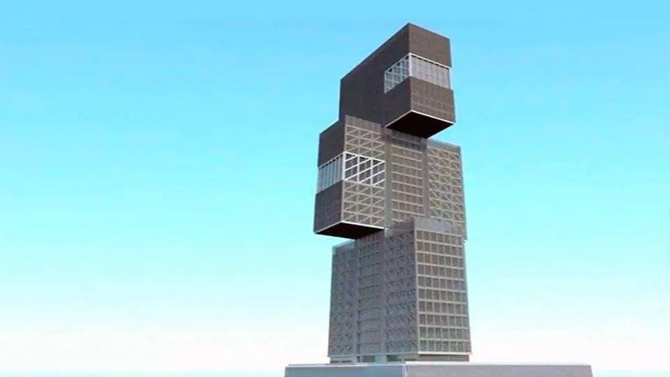 Recreaci&oacute;n del edificio proyectado (CEDIDA) COLOSO