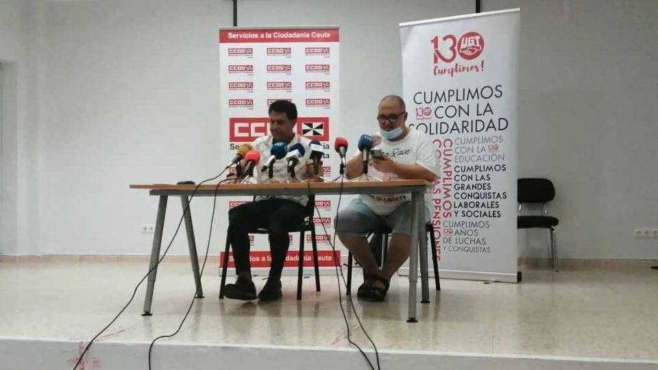 López y Ramírez, durante la rueda de prensa ofrecida esta mañana (C.A.)