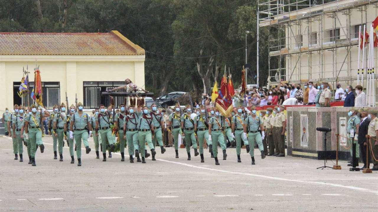 Un momento de la parada protagonizada por los soldados de la Legión (CEDIDA)