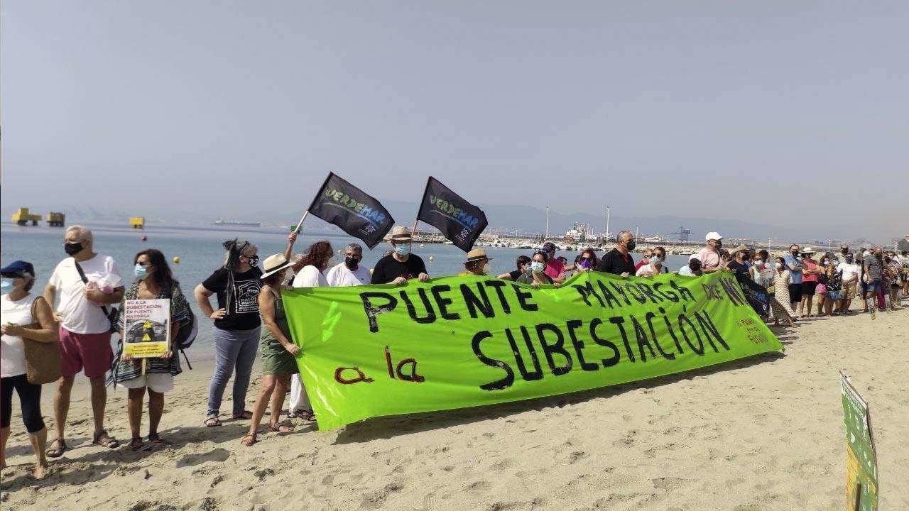 Protesta contra la instalación de la subestación en Puente Mayorga