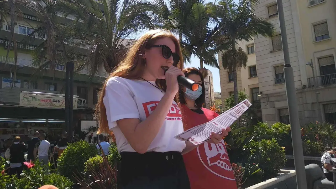 1&ordm; de Mayo plaza de Los Reyes Mar&iacute;a N&uacute;&ntilde;ez CCOO