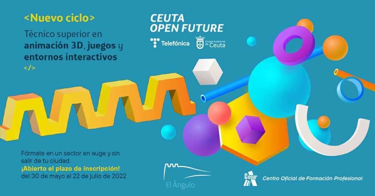 Ceuta Open Future  prepara un ciclo superior en Animación 3D, Juegos y Entornos Interactivos