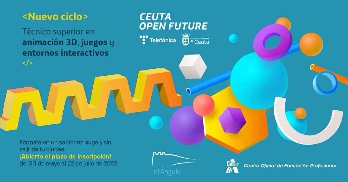 Ceuta Open Future  prepara un ciclo superior en Animaci&oacute;n 3D, Juegos y Entornos Interactivos