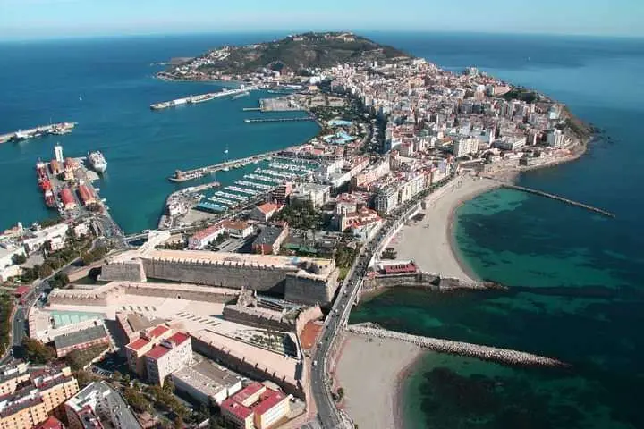 Vistas a&eacute;reas y panor&aacute;micas de Ceuta