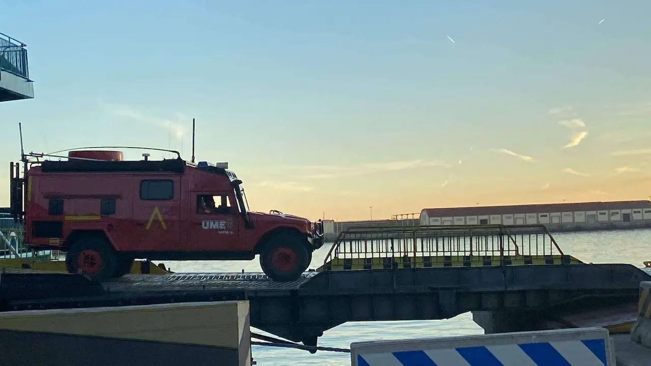 La UME llegando a Ceuta