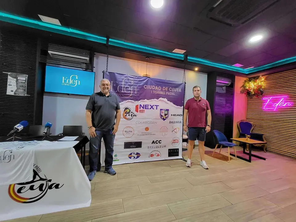 Presentaci&oacute;n l torneo Ciudad de Ceuta de p&aacute;del
