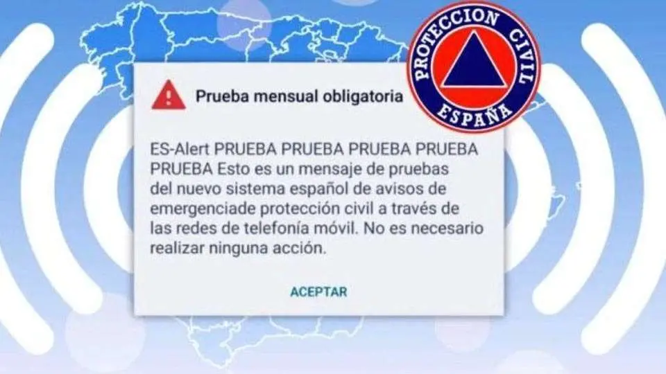 Este el mensaje de alerta que se difundi&oacute; en otras comunidades, que ser&aacute; muy similar al que lance Ceuta (Cedida)
