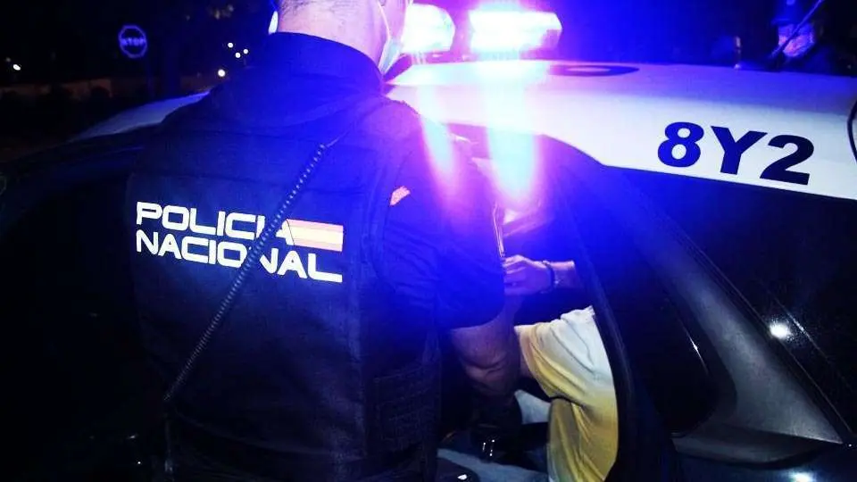 Un agente de la Polic&iacute;a durante la intervenci&oacute;n policial (MINISTERIO DEL INTERIOR)