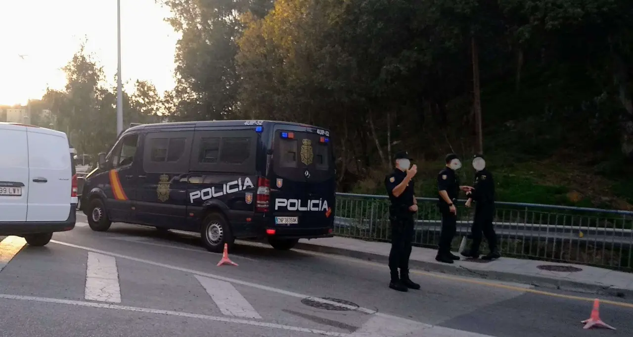 Control de la UIP en el Puente del Quemadero