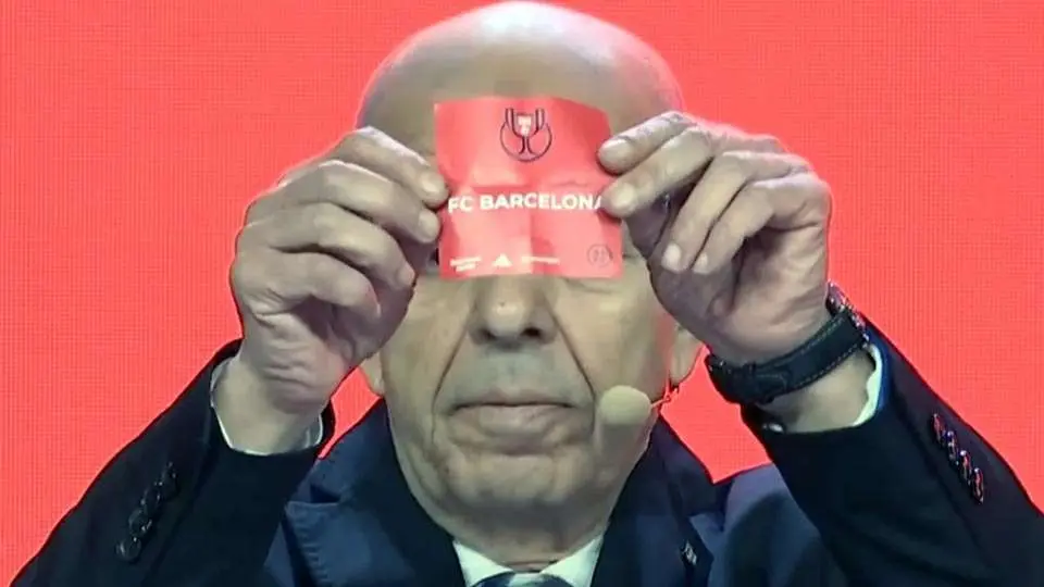 El vicepresidente del Ceuta, Mohamed Chaib, durante el sorteo (CEDIDA)